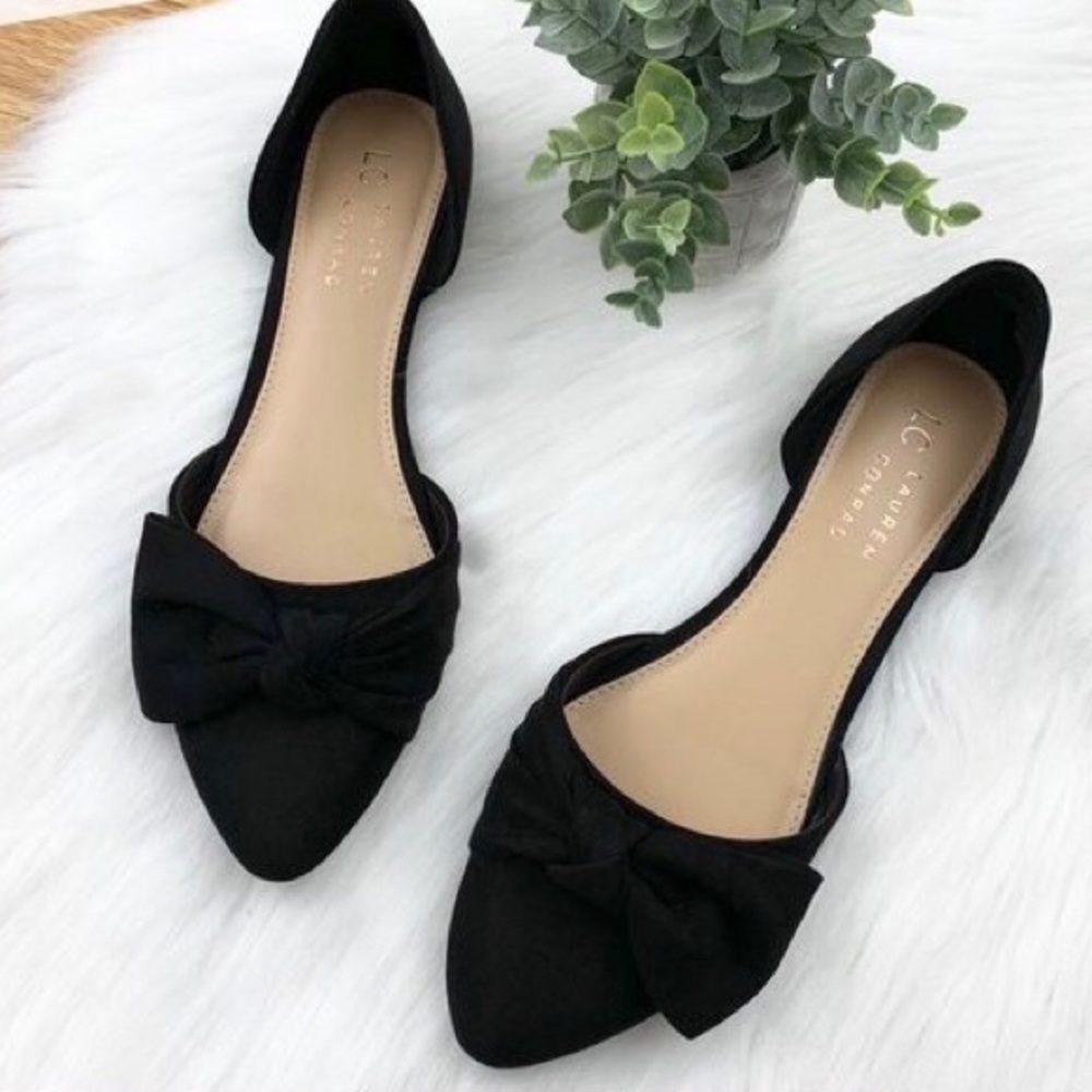 Black Gazania Flats LC Lauren Conrad Size 9